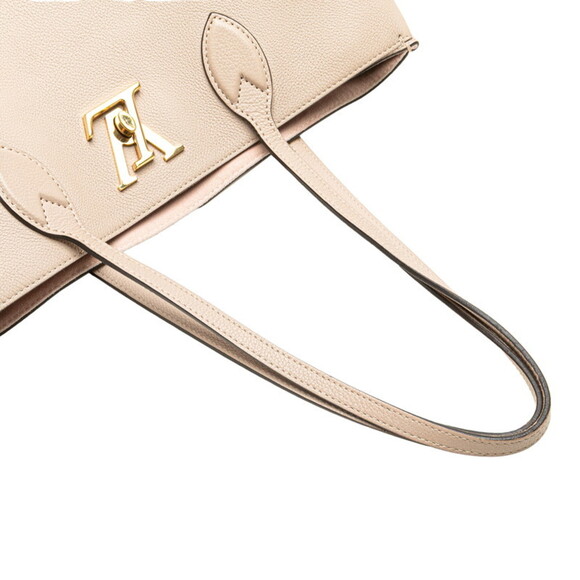 Louis Vuitton Lockme Shopper Shoulder Bag/Tote Bag M57346 Greige/Beige Leathe... - Picture 5 of 12